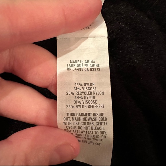 Aerie Black Soft Ribbed Front Slit Pull-On Maxi Skirt Sz S NEW - Picture 5 of 7